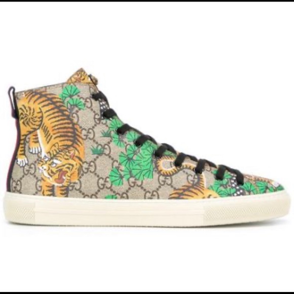 gucci tiger high top sneakers